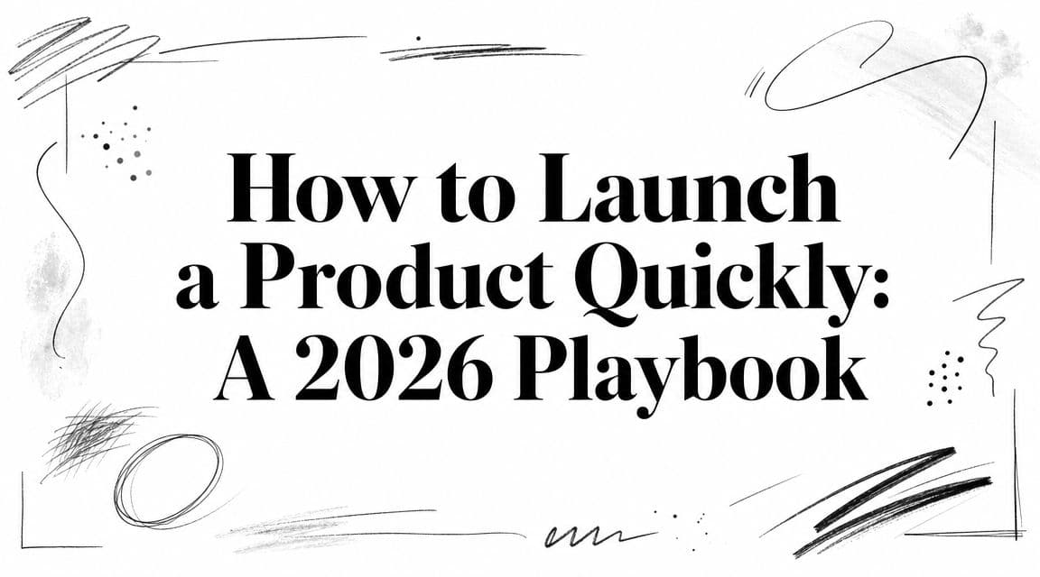 How to Launch a Product Quickly: A 2026 Playbook